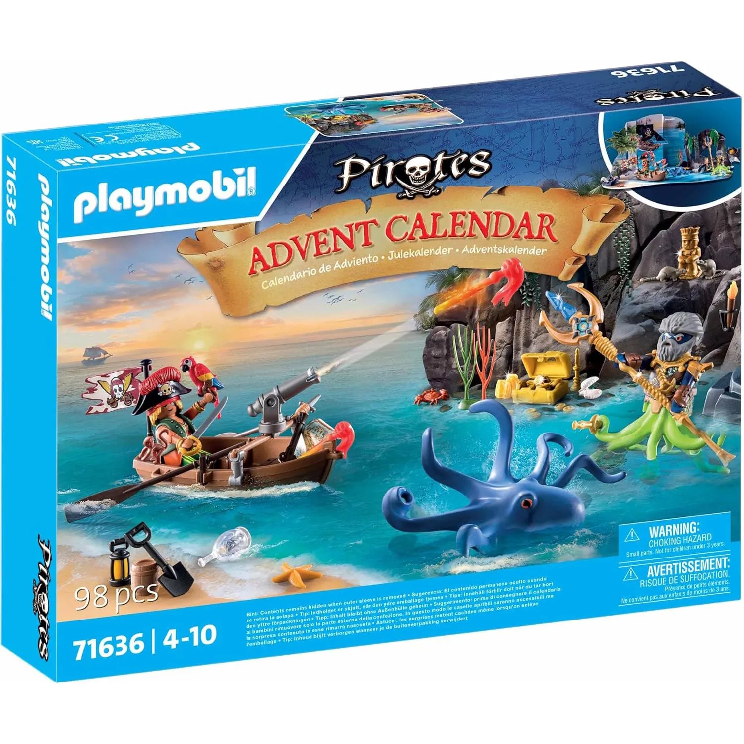 Playmobil Pirates - Children Pirate Toy Kids Christmas Advent Calendar