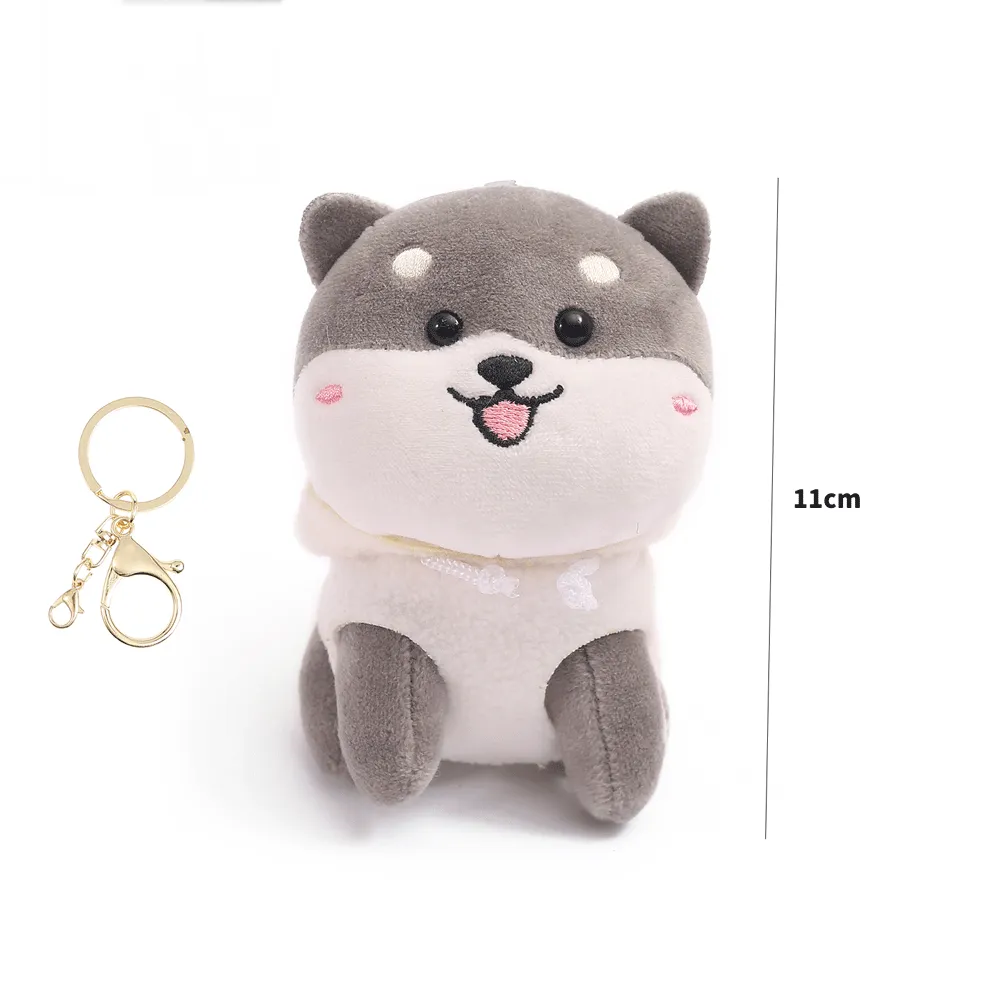 Plush cute stuffed dog adorable keychains.