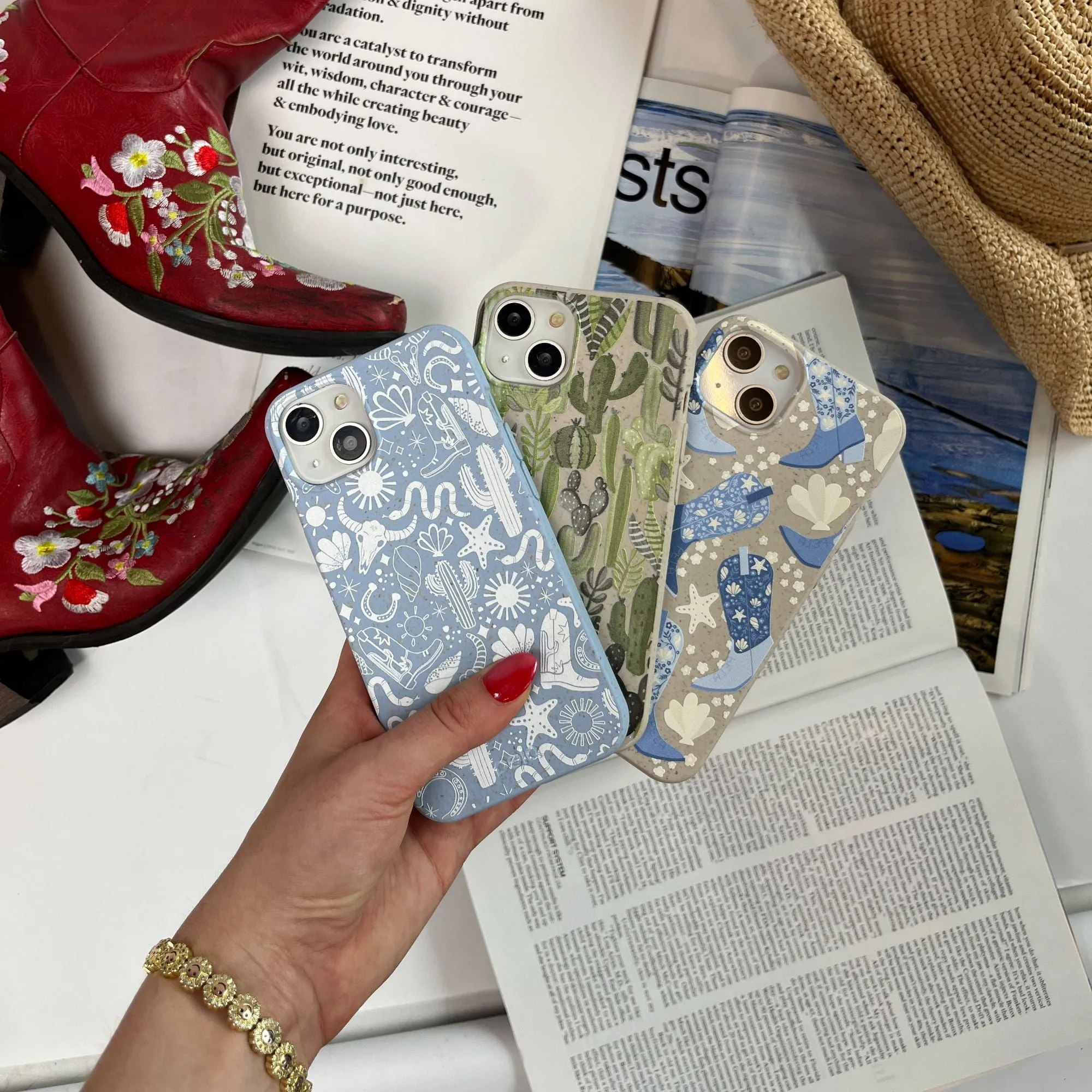 Powder Blue Coastal Rodeo Google Pixel 7a Case