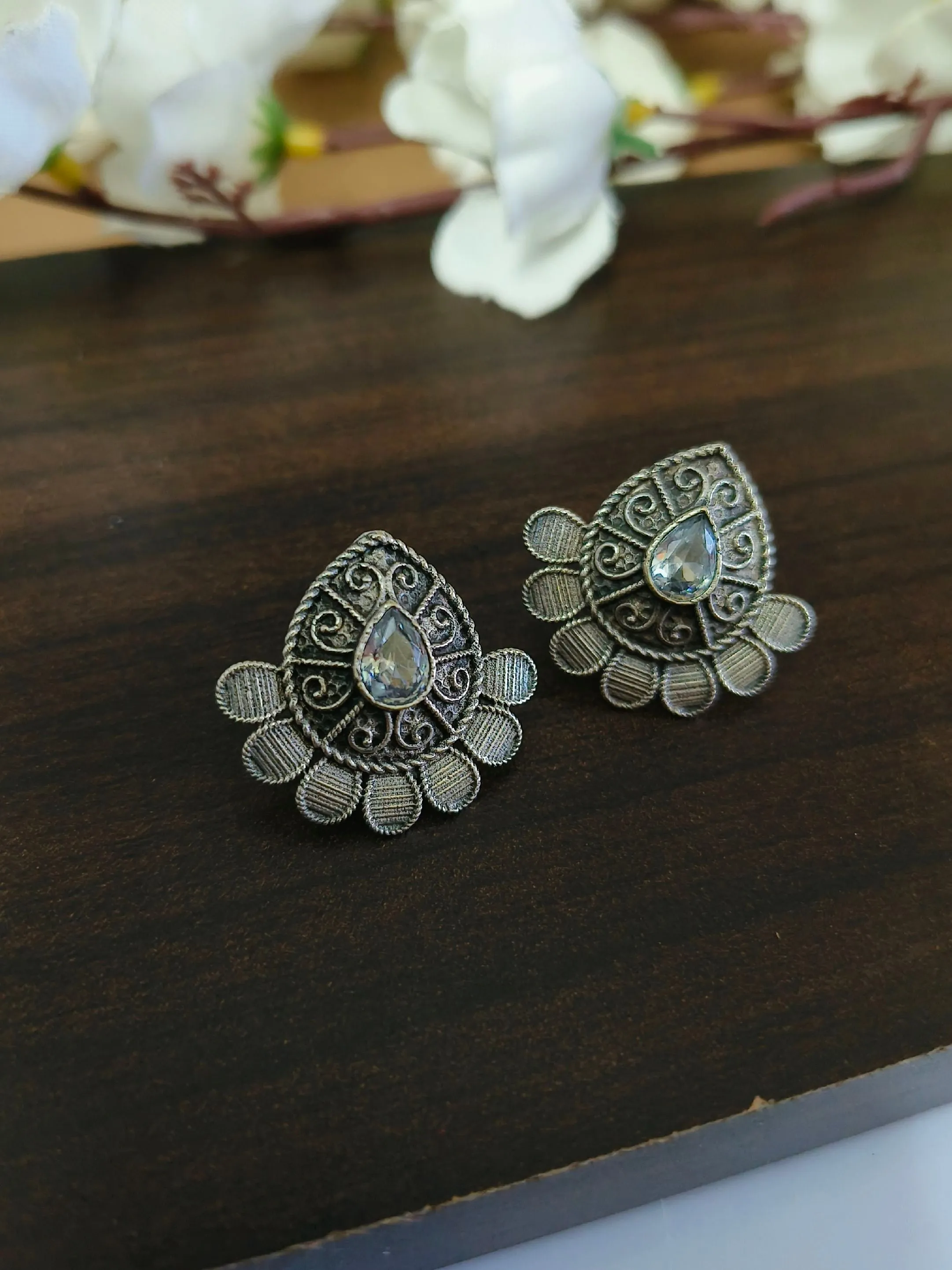 Premium Quality Oxidised Daily Wear Stud Earrings for Effortless Elegance | Sarichka