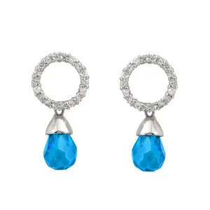 Provence SIlver Mini Teardrop Turquoise Earring