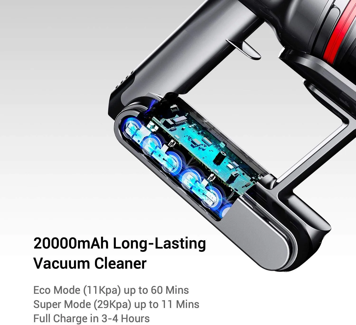 PUPPYOO Cordless Vacuum Cleaner T12 Mate, Powerful Suction Double Cleaning for All Surfaces