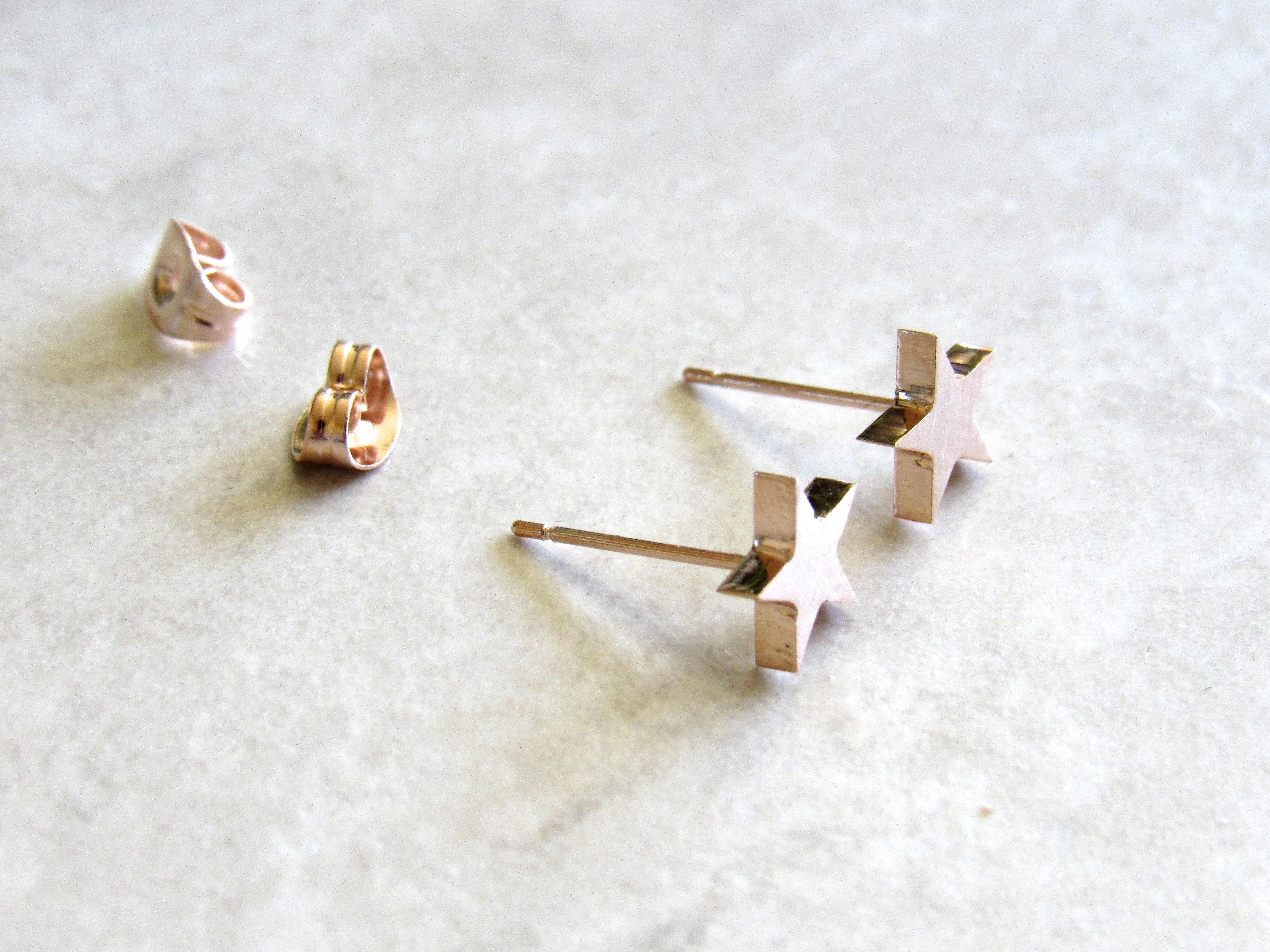 Rose Gold Star Earrings