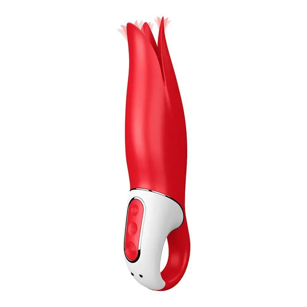 Satisfyer Pro Silicone Red Flower Rechargeable Clitoral Vibrator