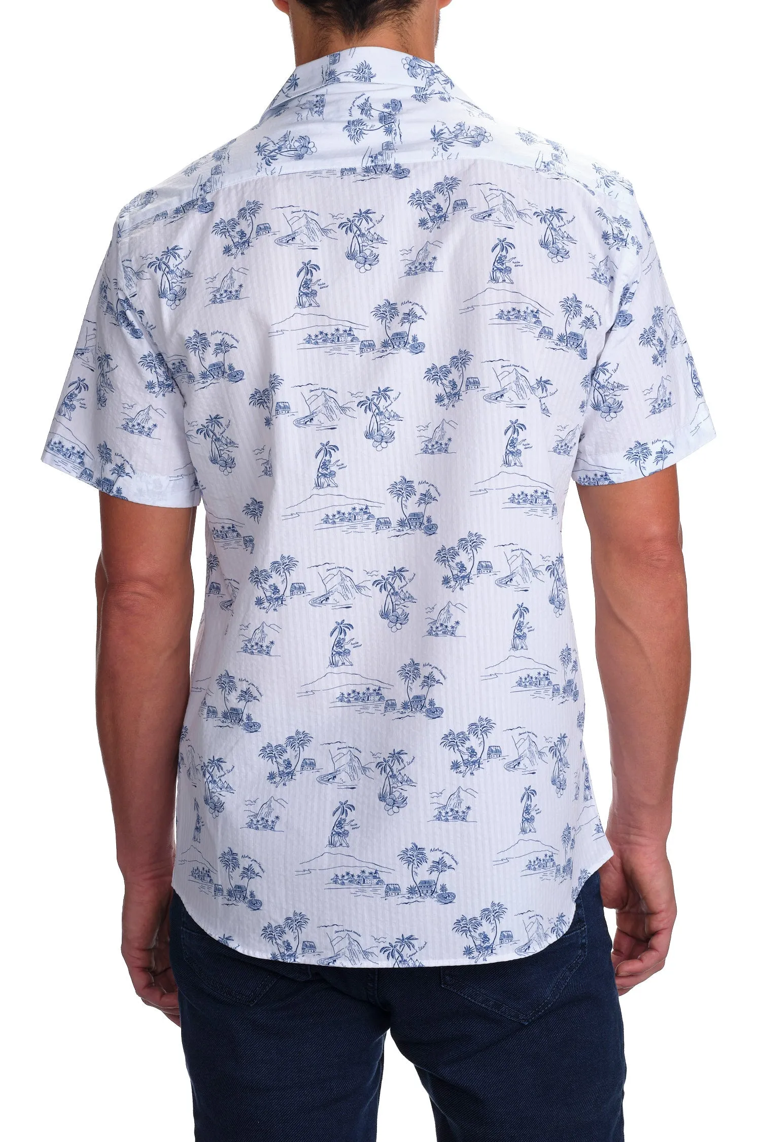 Seersucker Floral Short Sleeve Shirt