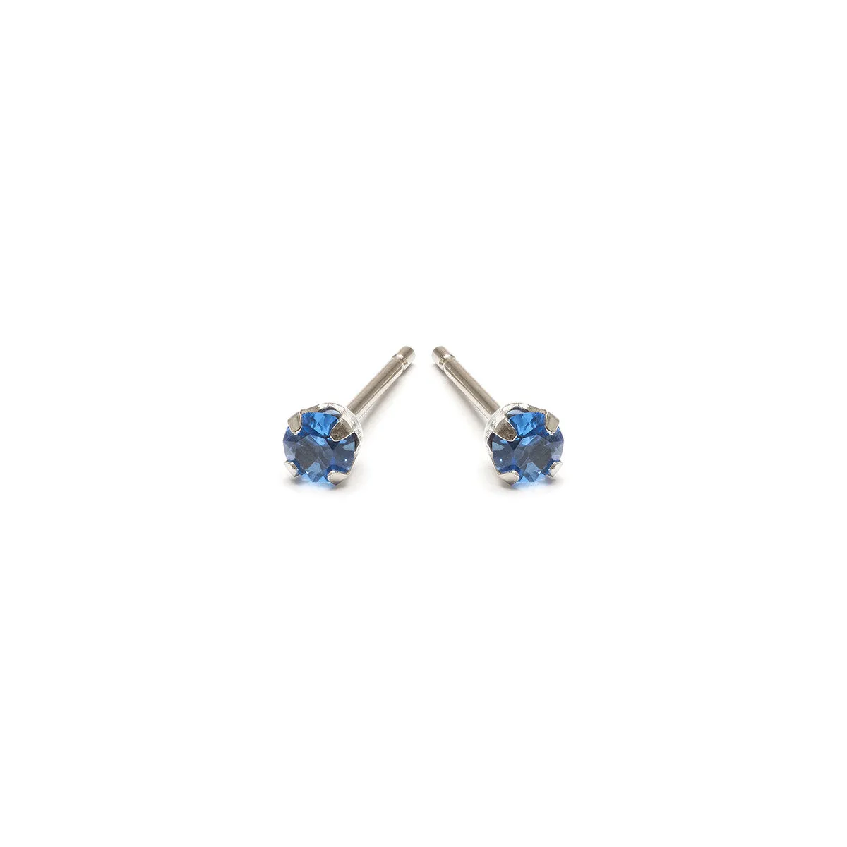 September Birthstone Stainless Steel Stud Earrings