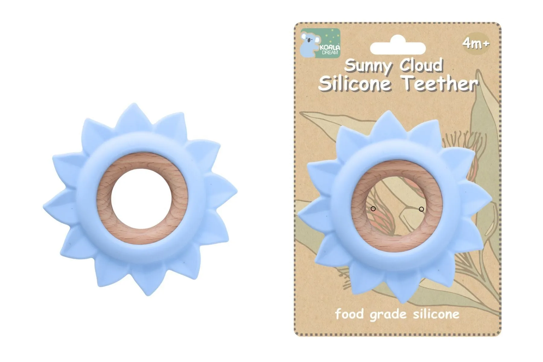 Silicone Teether Sunflower Blue