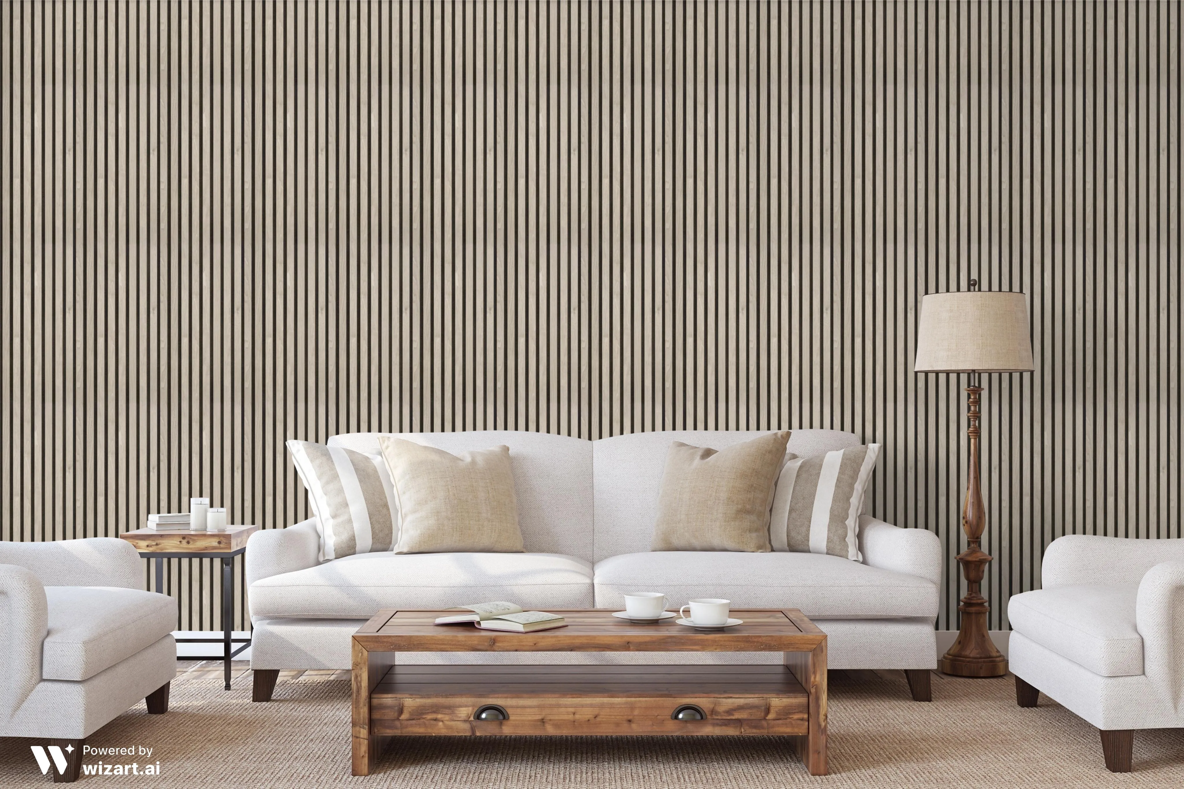 Silver Gray Oak Acoustic Panel, Varnished 1" Wide Slats - Harmony Series - Sold 2 Panels Per Carton