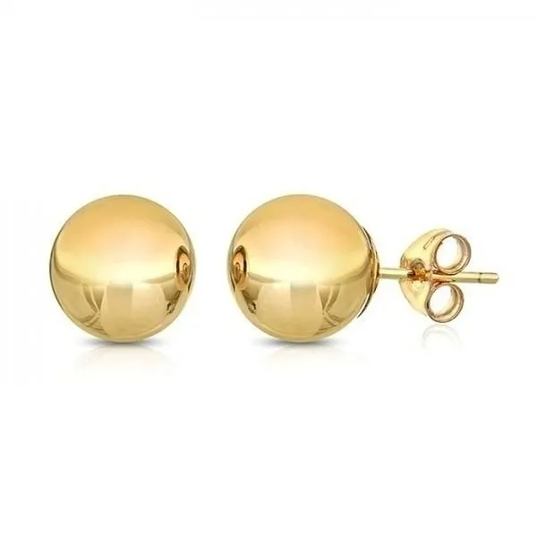 Solid 14K Gold Ball Studs - Assorted Sizes