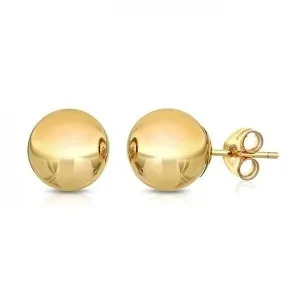 Solid 14K Gold Ball Studs - Assorted Sizes