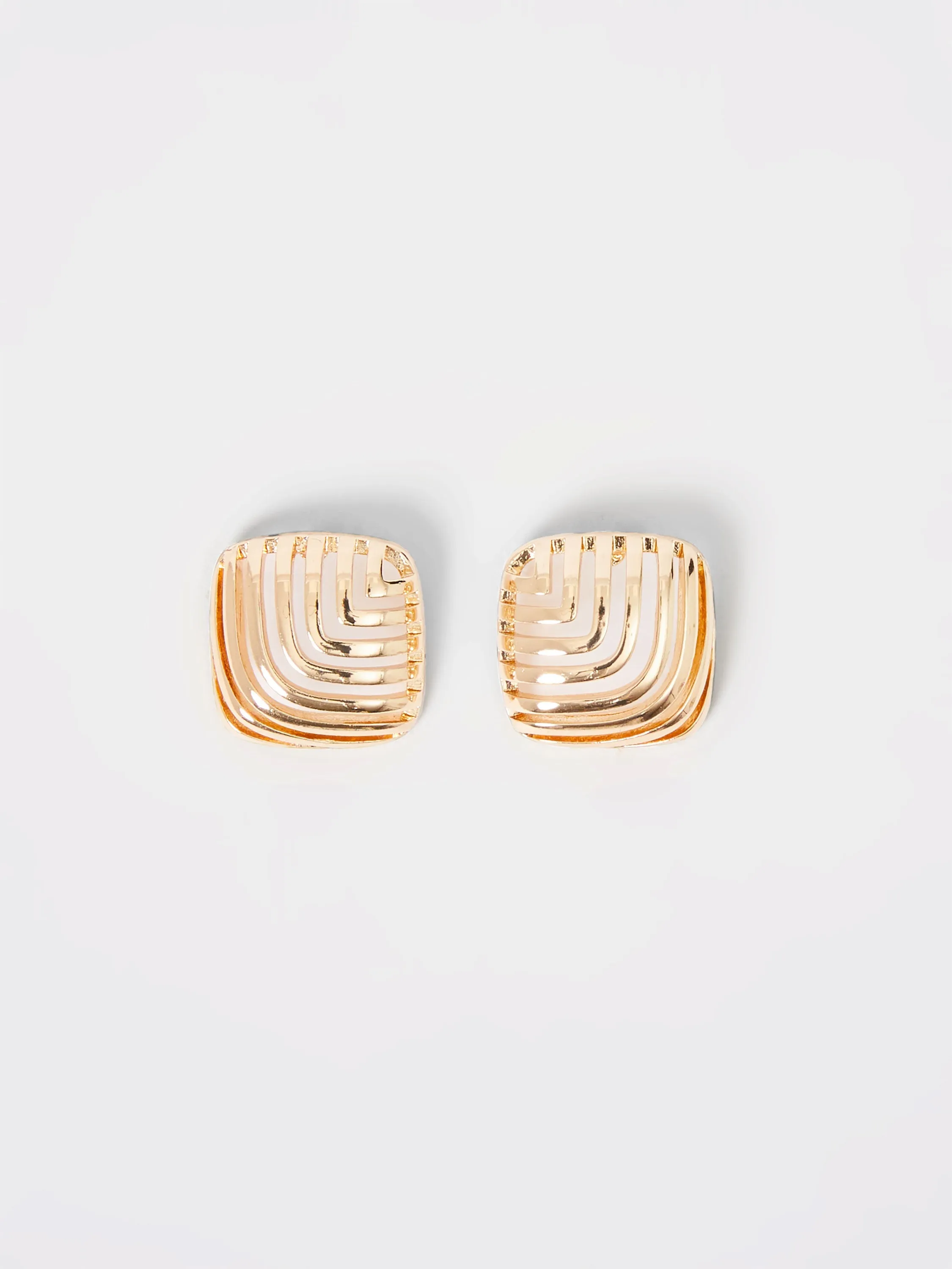 Square Design Stud Earrings