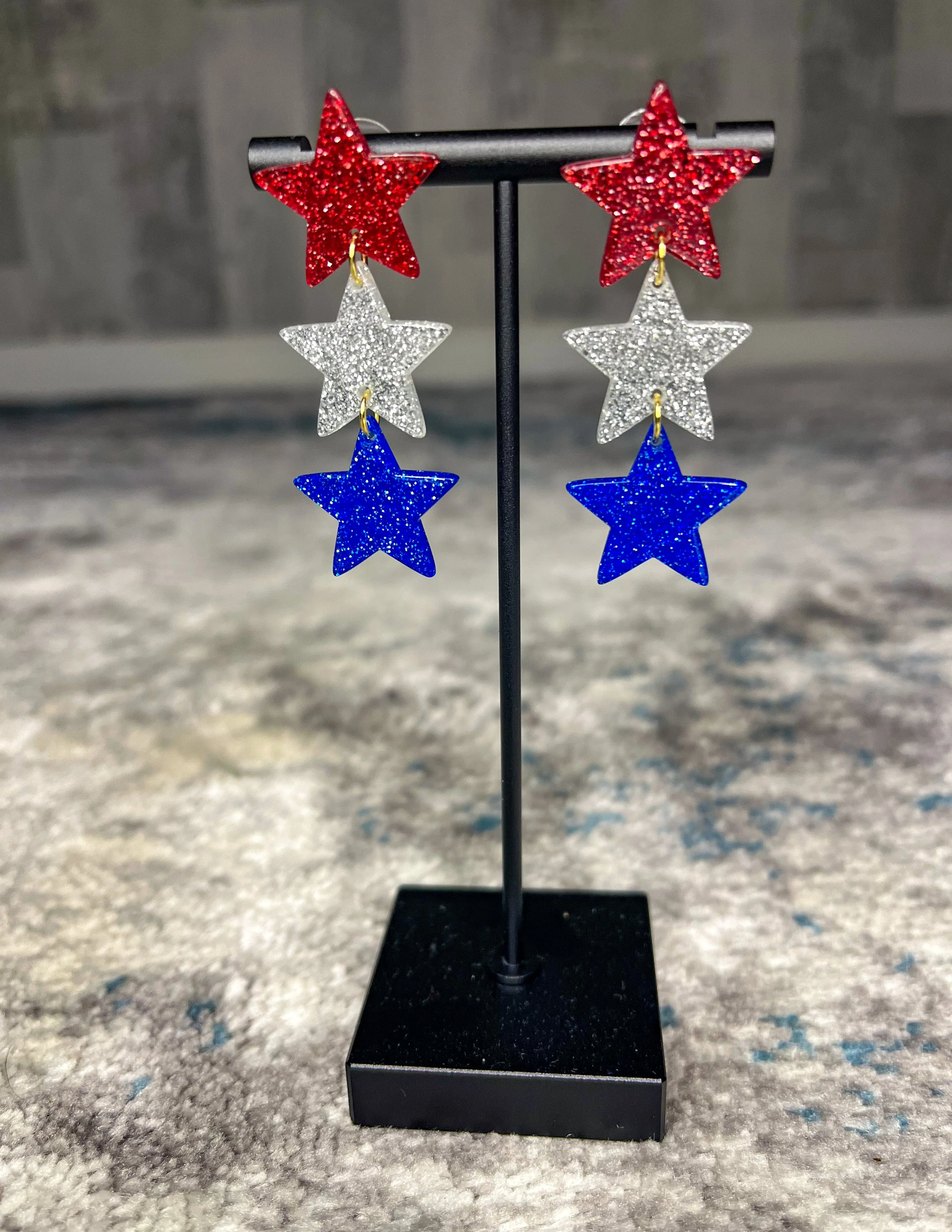 Star Spangled Dangle Earrings