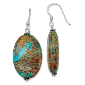 Sterling Silver Blue Jasper Drop Earrings