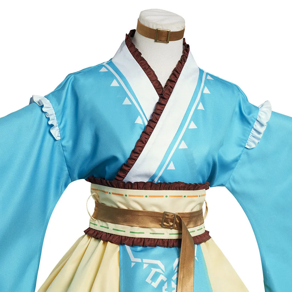 The Legend of Zelda: Breath of the Wild Link Original Design Lolita kimono Cosplay Costume- Cossky®