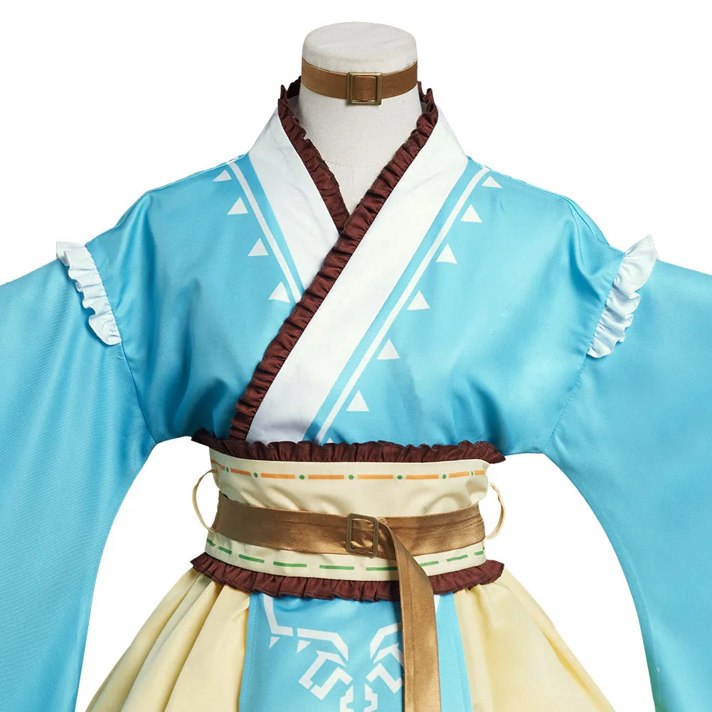 The Legend of Zelda: Breath of the Wild Link Original Design Lolita kimono Cosplay Costume- Cossky®