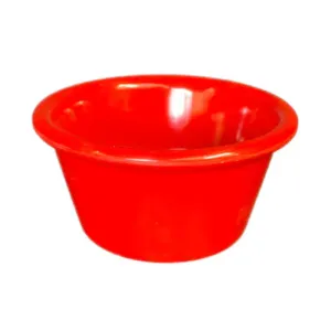 Thunder Group ML536PR1 2-1/2 oz Melamine Smooth Ramekin Pure Red Pack of 12