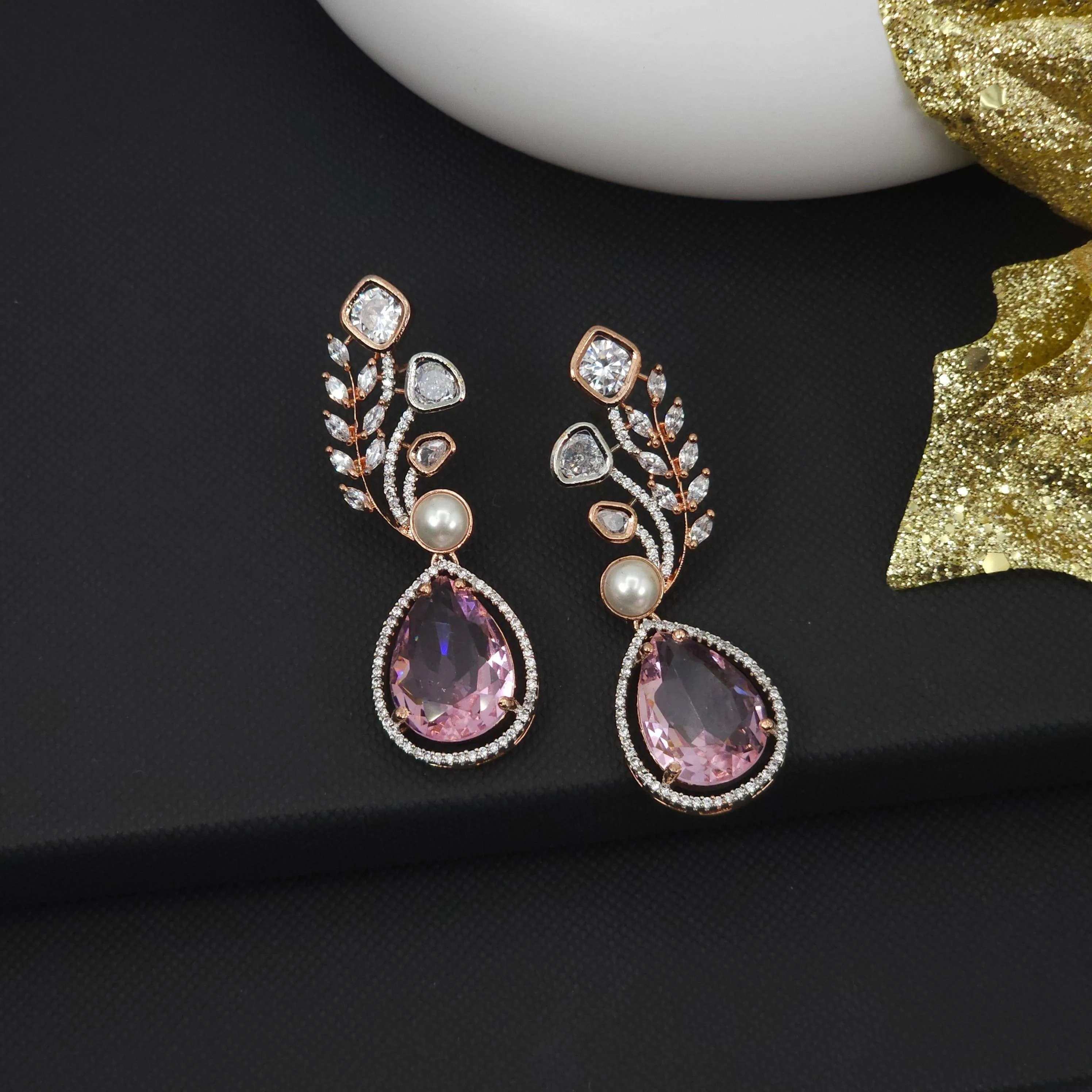 Tulip American Diamond Earrings