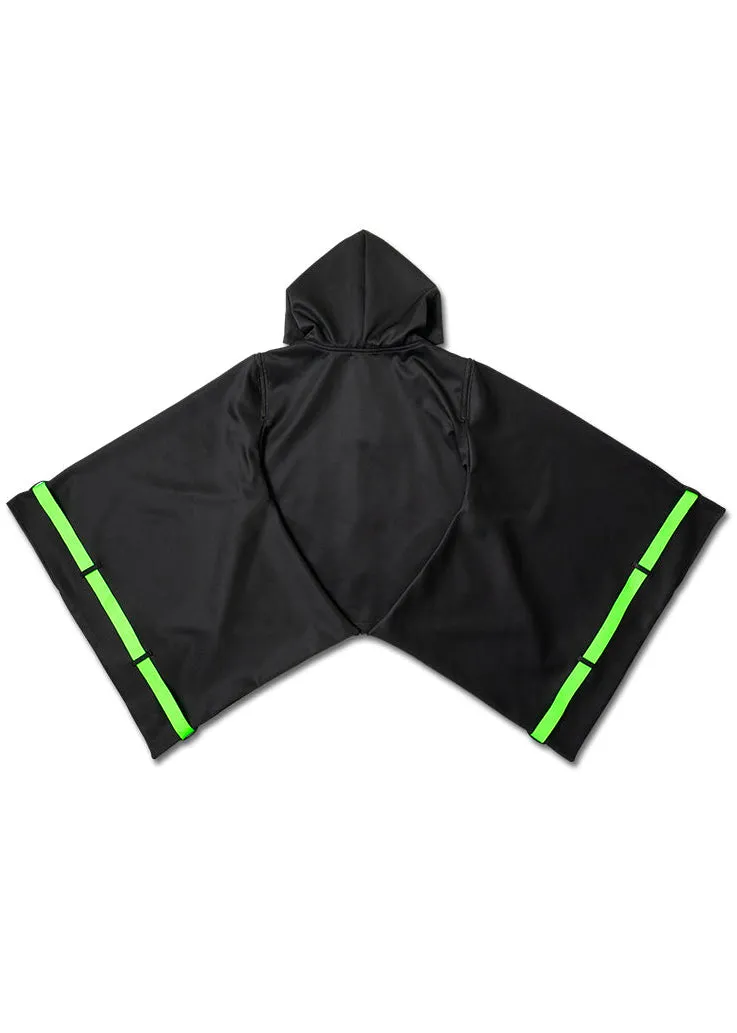 Uzurai Cyberpunk Tech Kimono Black Green Jacket