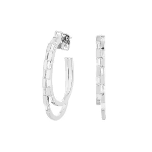 WAREE DOUBLE HOOP EARRINGS – SILVER