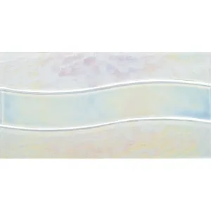 White Pool Waveglass, 6" x 12" - Glass Tile