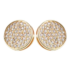 Yellow Gold Disc Earrings